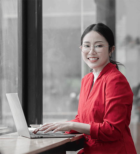 Professional at laptop